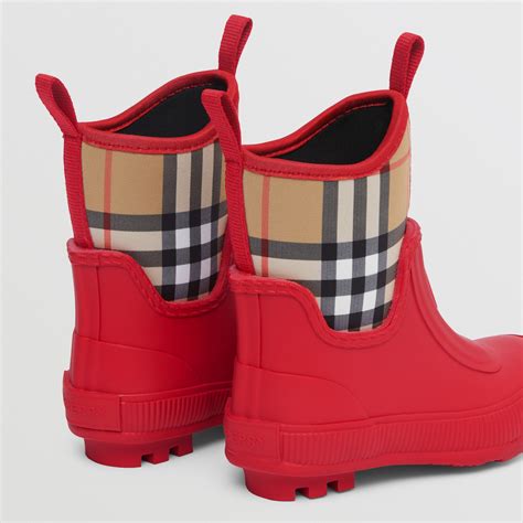 burberry check pattern rain boot|burberry check neoprene rain boots.